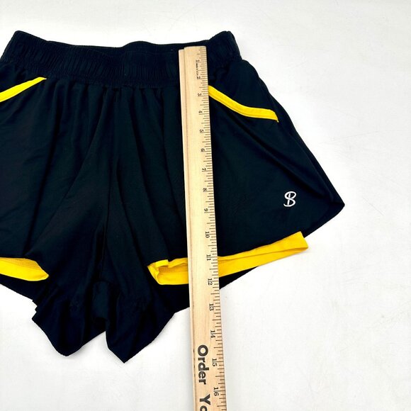 Sofibella Shorts Womens Pull On Gold Jewel Performance Athletic Black Yellow XS - Picture 8 of 11